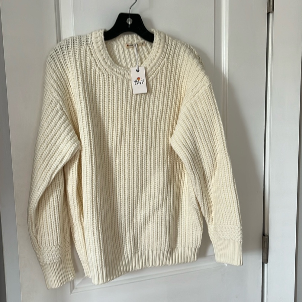 NWT Marine Layer Oversized Crewneck Ivory M